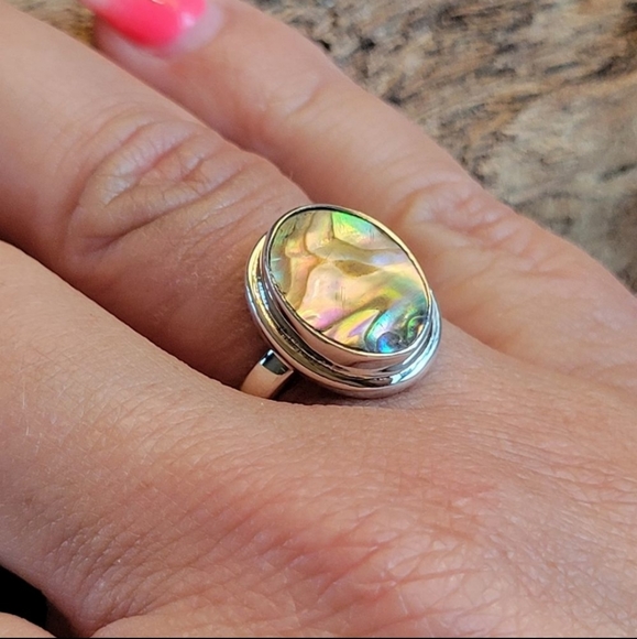 💥LAST ONE💥Modern Minimalist Abalone 925 Silver Ring - Picture 6 of 6
